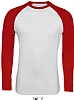 Camiseta Bicolor Funky Manga Larga Hombre Sols - Color Blanco / Rojo